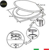 Ogomondo Sedile Wc MDF Bianco Universale Sedix Plus con 2 coppie di cerniere cromo in dotazione come ricambio Fai da te/Attrezzature per cucine e bagni/Attrezzature per bagni/Sedili WC Ogomondo - Martina Franca, Commerciovirtuoso.it