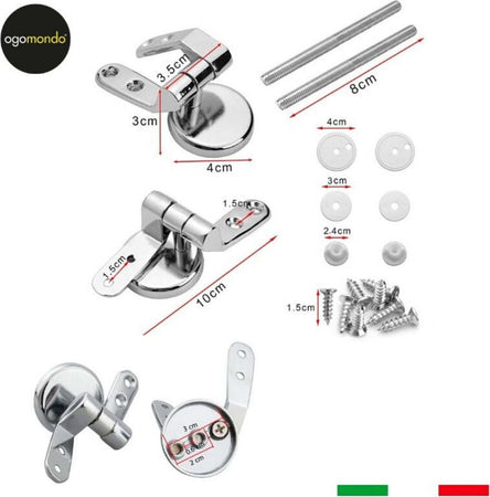 Ogomondo Sedile Wc MDF Bianco Universale Sedix Plus con 2 coppie di cerniere cromo in dotazione come ricambio Fai da te/Attrezzature per cucine e bagni/Attrezzature per bagni/Sedili WC Ogomondo - Martina Franca, Commerciovirtuoso.it