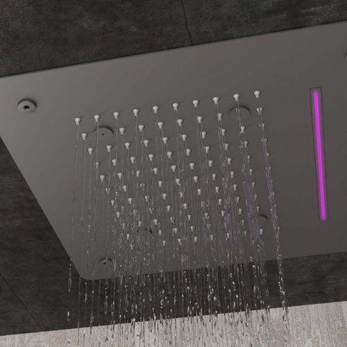 Ogomondo Soffione LED a Soffitto Da Incasso Con Cascata Acciaio NERO Quadro Fai da te/Attrezzature per cucine e bagni/Attrezzature per bagni/Docce e componenti doccia/Filtri supporti e soffioni doccia/Telefoni doccia Ogomondo - Martina Franca, Commerciovirtuoso.it