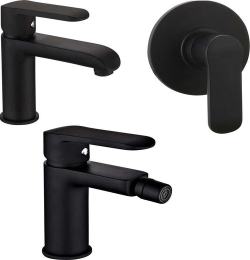Ogomondo Tris 3 Miscelatori Rubinetto Lavabo Bidet e Incasso Puma Neri Fai da te/Attrezzature per cucine e bagni/Attrezzature per bagni/Rubinetti per lavandini bagno Ogomondo - Martina Franca, Commerciovirtuoso.it