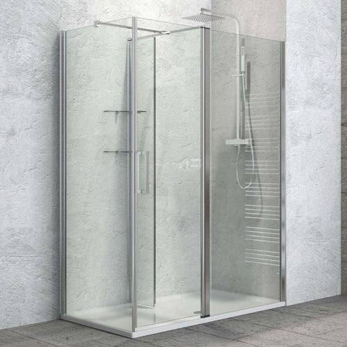 Ogomondo Walk-in Doccia Angolare con Porta Battente e Lati Fissi 8 mm Fai da te/Attrezzature per cucine e bagni/Attrezzature per bagni/Docce e componenti doccia/Box doccia Ogomondo - Martina Franca, Commerciovirtuoso.it