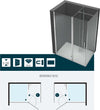 Ogomondo Walk-in Doccia Angolare con Porta Battente e Lati Fissi 8 mm Fai da te/Attrezzature per cucine e bagni/Attrezzature per bagni/Docce e componenti doccia/Box doccia Ogomondo - Martina Franca, Commerciovirtuoso.it