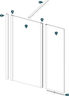 Ogomondo Walk-in Doccia con Anta basculante e Staffa Cristallo 8 Mm Fai da te/Attrezzature per cucine e bagni/Attrezzature per bagni/Docce e componenti doccia/Box doccia Ogomondo - Martina Franca, Commerciovirtuoso.it