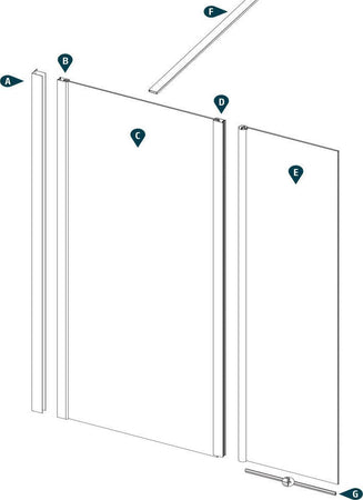 Ogomondo Walk-in Doccia con Anta basculante e Staffa Cristallo 8 Mm Fai da te/Attrezzature per cucine e bagni/Attrezzature per bagni/Docce e componenti doccia/Box doccia Ogomondo - Martina Franca, Commerciovirtuoso.it