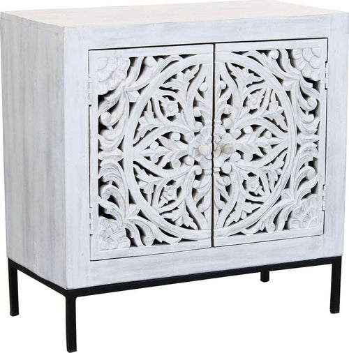 OHM---comò-con-decoro-2-ante-legno-e-ferro-Marrone-Milani-Home
