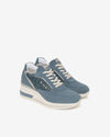NeroGiardini Donna Sneakers da donna in pelle, tessuto e materiale tecnico