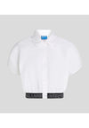 KARL LAGERFELD CAMICIA KLJ CROPPED WOVEN SHIRT da donna