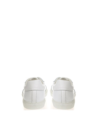 Roberto Cavalli Sneakers Bassa in Pelle Bianca da donna