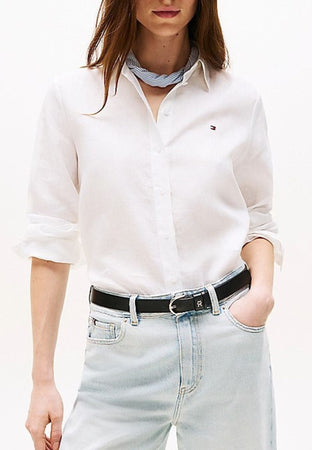 Tommy Hilfiger CAMICIA ESS LINEN RELAXED SHIRT da donna