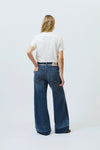 Roy Roger's jeans donna wide fit denim lyocell lavaggio medio Nicky