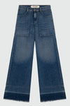 Roy Roger's jeans donna wide fit denim lyocell lavaggio medio Nicky