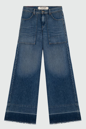 Roy Roger's jeans donna wide fit denim lyocell lavaggio medio Nicky