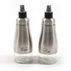 Oliera ed Acetiera Spray in Vetro con struttura in Acciaio Inox 300 ml