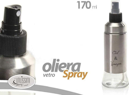 Oliera Bottiglia Con Erogatore Spray Olio Condimento Vetro 170ml Satinato 813108 Casa e cucina/Stoviglie/Piatti ciotole e vassoi/Set olio e aceto Trade Shop italia - Napoli, Commerciovirtuoso.it