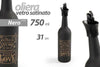 Oliera-Bottiglia-Vetro-Satinato-Nero-Tappo-Dosatore-750-Ml-31-Cm-Decorata-833397
