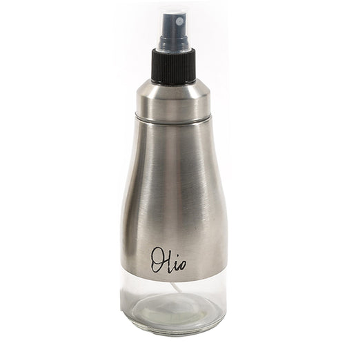 Oliera ed Acetiera Spray in Vetro con struttura in Acciaio Inox 300 ml