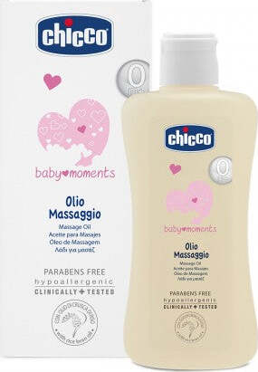 Olio da Massaggio Chicco Baby Moments 200 ml Prima infanzia/Igiene e benessere/Prodotti per la cura delle pelle/Oli La Casa Del Bebè - Napoli, Commerciovirtuoso.it
