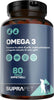 Olio-Di-Pesce-Per-Cani-E-Gatti-Suprapet-Omega-3-Al-70%-(epa-18%,-Dha-12)-E-Vitamina-E-80-Perle.-Mangime-Complementare-Naturale-Per-Perdita-Pelo-E-Articolazioni