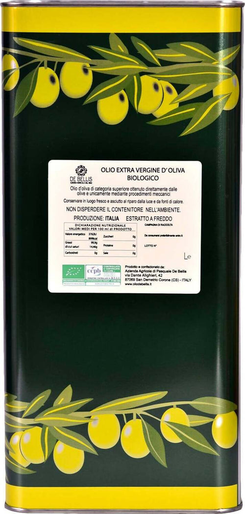 Olio Evo Biologico. 100% Calabrese Made In Italy Olio Evo Bio Alimentari e cura della casa/Oli aceti e condimenti per insalata/Oli/D'oliva Olio De Bellis - San Demetrio Corone, Commerciovirtuoso.it