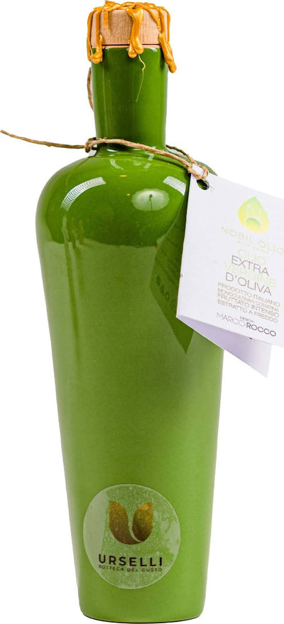 Olio Extra Vergine Di Oliva Monocultivar Coratina Pugliese Nobil Olio 250ml Collection Green Olio Evo 100% Puglia Made In Italy BOTTIGLIA IN CERAMICA DI OLIO EXTRA VERGINE DI OLIVA Urselli Food, Commerciovirtuoso.it