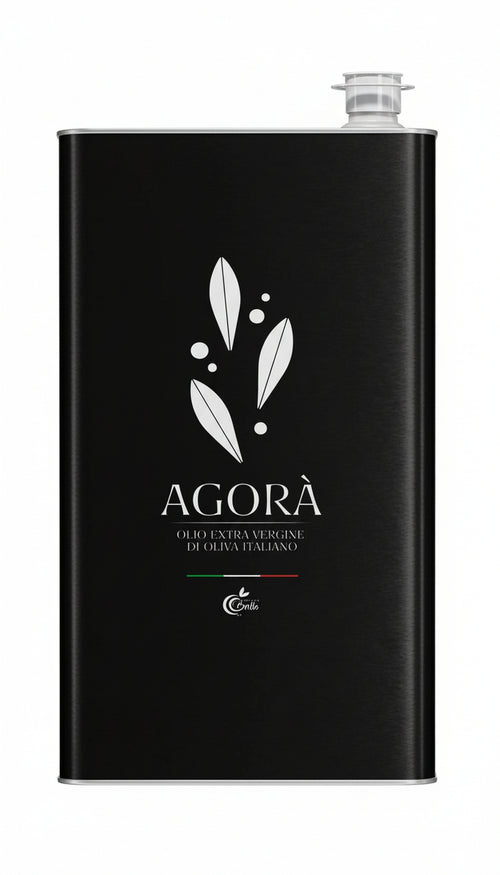 Olio Extravergine Di Oliva Italiano Latta 5 Litri Olio Evo 100% Made In Italy Delicato E Deciso