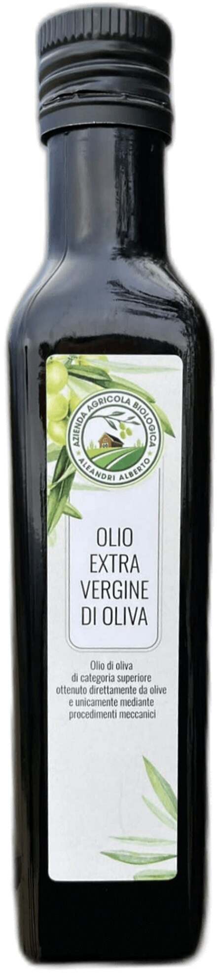Olio Extravergine D'oliva In Vetro 100% Italiano Blend Di Varietà Del Piceno 40% Leccino - 20% Frantoio - 20% Sargano 10% Coroncina 10% Carboncella Azienda Agricola Biologica Aleandri Alberto
