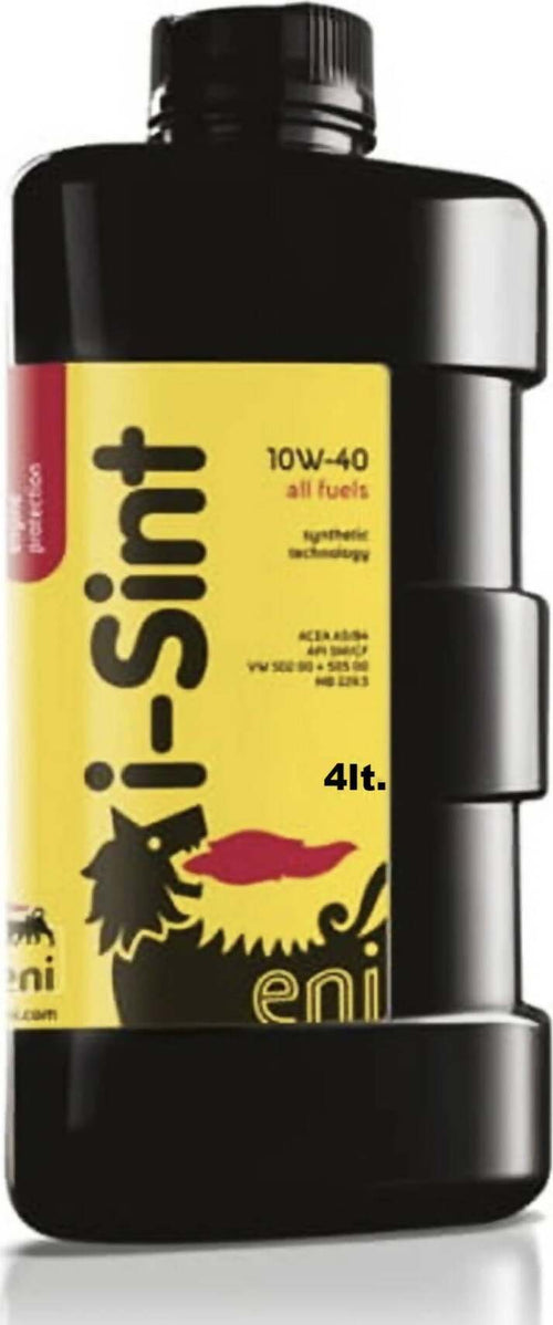 Olio Motori per Auto 4t I-Sint 10w40 en Olio Eni per Auto Confezione 4 Lt Olio Eni I-Sint Lubrificante per Auto Auto e Moto/Oli e liquidi/Oli/Oli motore per auto Non solo alimenti - Albano Laziale, Commerciovirtuoso.it