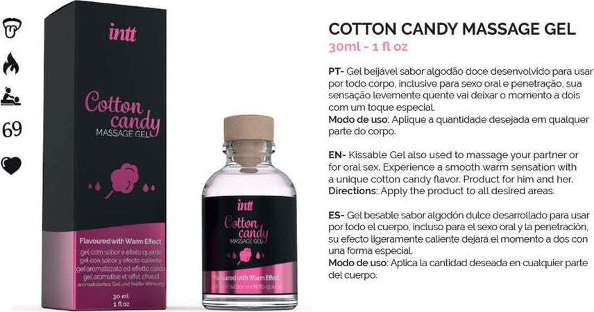 Olio Per Massaggi Erotici Intt Cotton Candy Kisaable Massage Gel da Massaggio Con Effetto Caldo 30 ml Salute e cura della persona/Erotismo e contraccezione/Benessere e massaggi erotici/Oli per massaggi Kondorama - Martinsicuro, Commerciovirtuoso.it