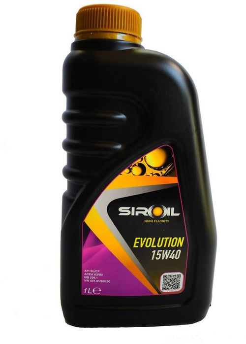 Olio Siroil Evolution SAE 15W40 Olio Motore Auto Lubrificante Olio Sintetico Macchina