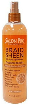 Olio Spray Idratante Districante Anti-Prurito per Capelli Naturali e Sintetici Spray Lucentezza Alla Keratina 355 Ml Salon Pro