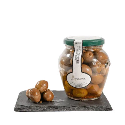 Olive condite al naturale da 314 gr. - Pugghia