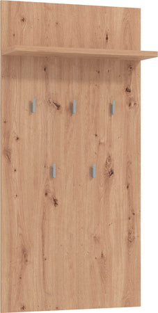 OLLIE---attaccapanni-da-parete-moderno-con-mensola-colore-rovere-cm-67,2-x-19,6-x-137-h-Rovere-Chiaro-Milani-Home