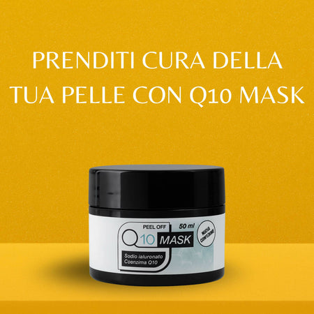 Maschera Viso Anti-Età con Coenzima Q10 e Acido Ialuronico – Trattamento Effetto Lifting, Peel Off, Idratante e Rimpolpante, Tonica e Idratata | AlohaLabs Q10 Mask 50ml