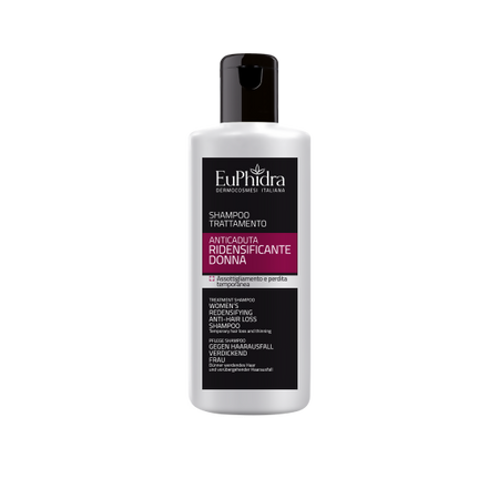 Euphidra - Anticaduta Ridensificante Donna Shampoo trattamento assottigliamento e perdita temporanea - flacone da 200ml