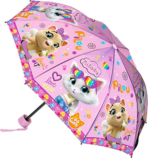 Ombrello 44 gatti 52/8 Milady e Pilou Rosa Moda/Valigie borse e accessori da viaggio/Ombrelli/Ombrelli classici Store Kitty Fashion - Roma, Commerciovirtuoso.it