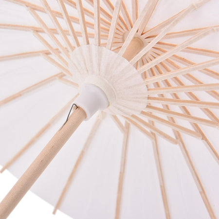 Ombrello parasole bambù bianco 62 cm legno e carta accessori sposa ombrellino wedding matrimonio e feste organizzate Ombrello parasole Trade Shop italia - Napoli, Commerciovirtuoso.it