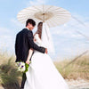 Ombrello parasole bambù bianco 62 cm legno e carta accessori sposa ombrellino wedding matrimonio e feste organizzate Ombrello parasole Trade Shop italia - Napoli, Commerciovirtuoso.it