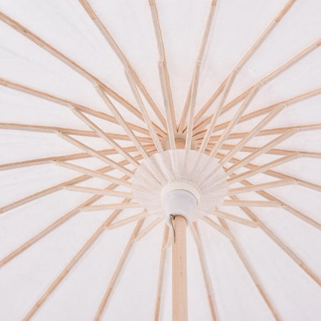 Ombrello parasole bambù bianco 62 cm legno e carta accessori sposa ombrellino wedding matrimonio e feste organizzate Ombrello parasole Trade Shop italia - Napoli, Commerciovirtuoso.it
