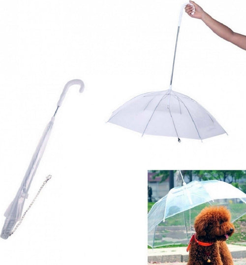OMBRELLO PORTATILE TRASPARENTE CANE ANIMALI ANTIVENTO PIOGGIA GUINZAGLIO COLLARE  Trade Shop italia - Napoli, Commerciovirtuoso.it