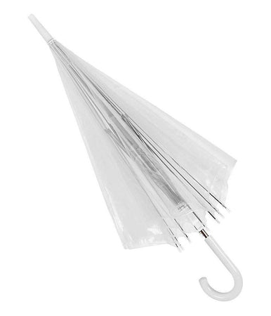 Ombrello Trasparente A Cupola Automatico 90cm In Pvc Protezione Sole E Pioggia