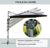 Ombrellone-a-Braccio-per-Esterno-con-Luci-a-LED-e-Angolazione-Regolabile,-Ø3x2.5A-m,-Grigio-84D-110CG