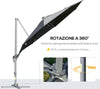 Ombrellone-a-Braccio-per-Esterno-con-Luci-a-LED-e-Angolazione-Regolabile,-Ø3x2.5A-m,-Grigio-84D-110CG