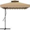 Ombrellone-a-Sbalzo-con-Doppio-Tetto,-Apertura-a-Manovella-e-Base-a-Croce,-2.5x2.5m,-Cachi-84D-267V00KK