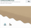 Ombrellone-a-Sbalzo-con-Doppio-Tetto,-Apertura-a-Manovella-e-Base-a-Croce,-2.5x2.5m,-Cachi-84D-267V00KK