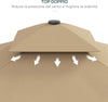 Ombrellone-a-Sbalzo-con-Doppio-Tetto,-Apertura-a-Manovella-e-Base-a-Croce,-2.5x2.5m,-Cachi-84D-267V00KK