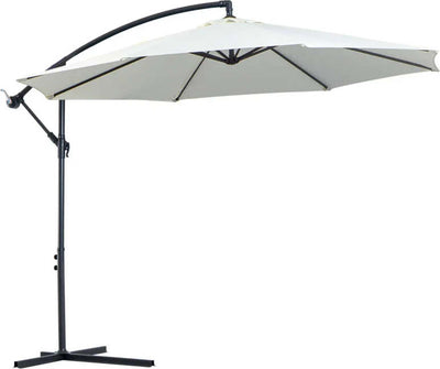 Ombrellone-da-Esterni-3x2.5-m-con-Manovella,-in-Acciaio-e-Poliestere-Anti-UV,-Crema-84D-037CW