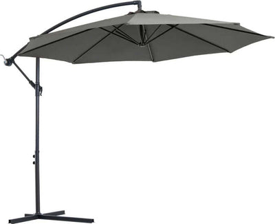 Ombrellone-da-Esterni-3x2.5-m-Decentrato-con-Manovella,-Struttura-in-Acciaio-e-Poliestere-Anti-UV,-Grigio-84D-037GY