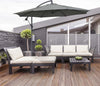 Ombrellone-da-Esterni-3x2.5-m-Decentrato-con-Manovella,-Struttura-in-Acciaio-e-Poliestere-Anti-UV,-Grigio-84D-037GY
