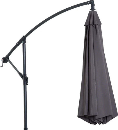 Ombrellone-da-Esterni-3x2.5-m-Decentrato-con-Manovella,-Struttura-in-Acciaio-e-Poliestere-Anti-UV,-Grigio-84D-037GY
