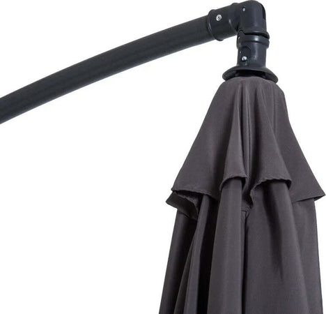 Ombrellone-da-Esterni-3x2.5-m-Decentrato-con-Manovella,-Struttura-in-Acciaio-e-Poliestere-Anti-UV,-Grigio-84D-037GY